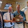 SCSC 2025 Richard Salter Townshend presents the Robert Salter Townshend Cup for the second Ocean race to winner William Wallis